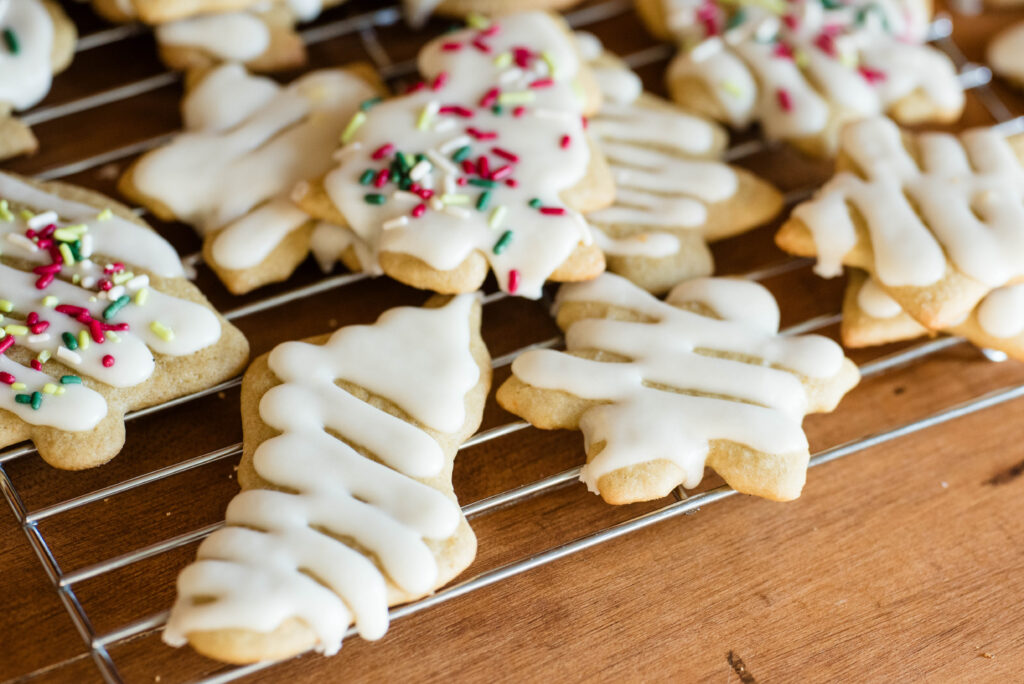 Decorated sourdough sugar cookies
