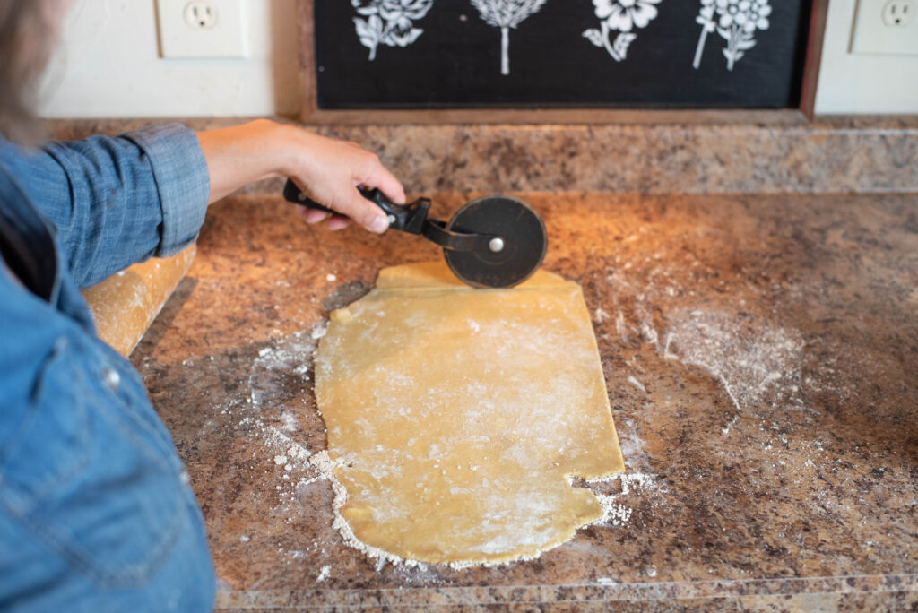 Pie dough rolled out