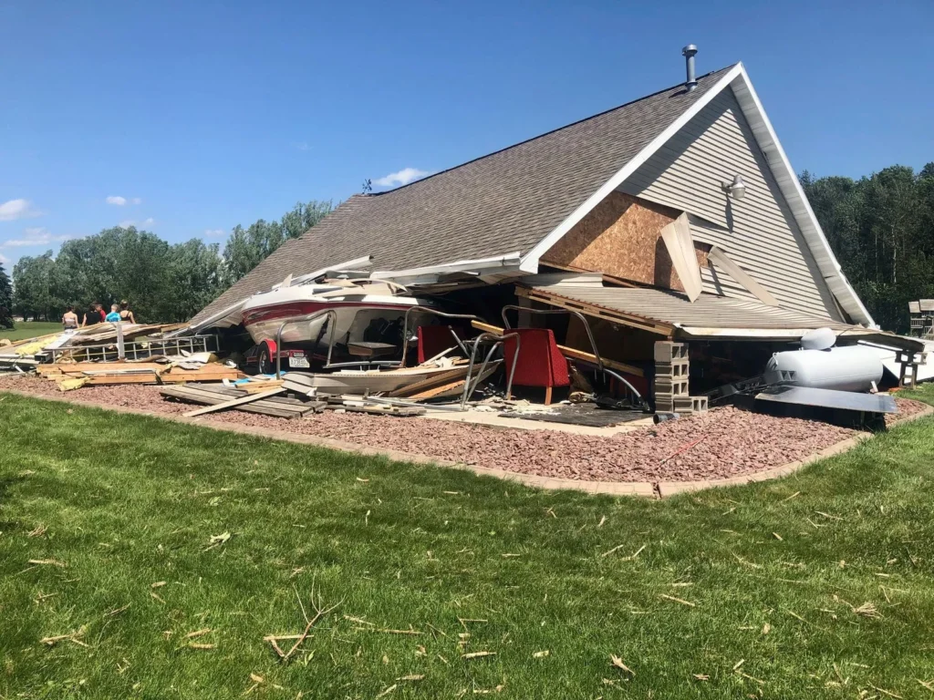 Tornado damage from Wisconsin