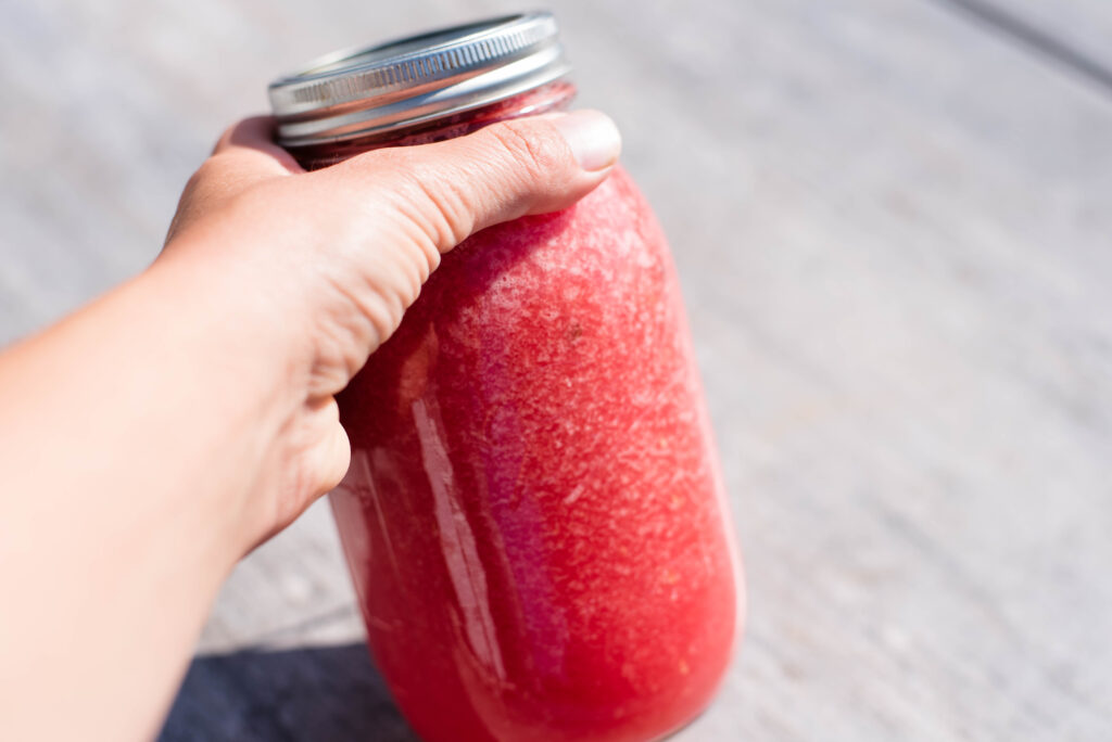 jar being shaken.