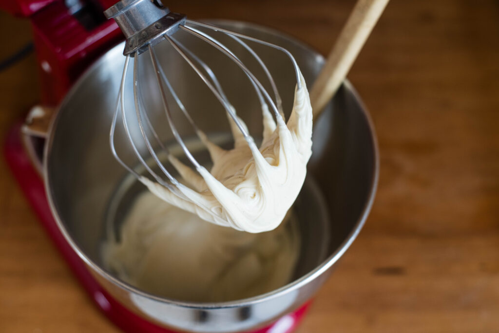Whipped vanilla bean ganache