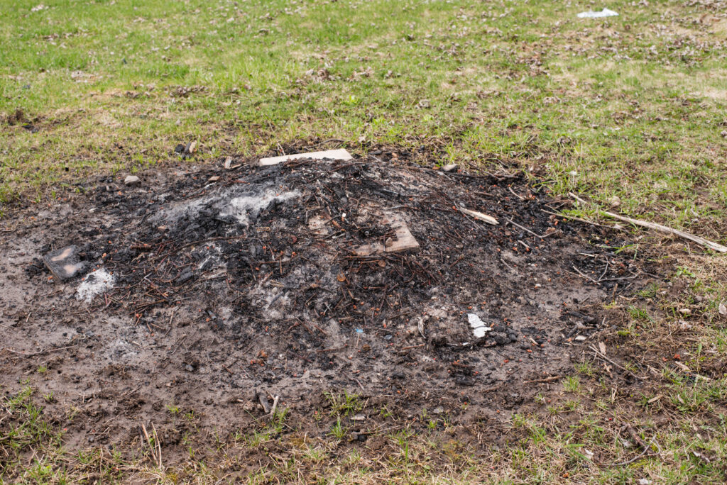 Fire pit area.