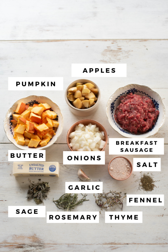 ingredients for pumpkin sausage soup