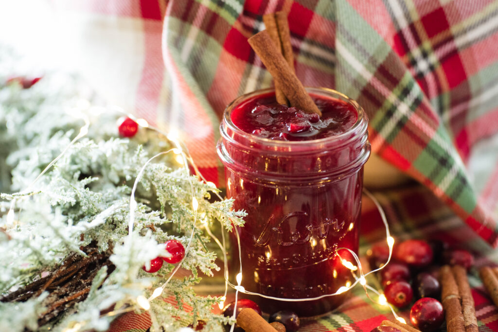 spiced cranberry Christmas jam