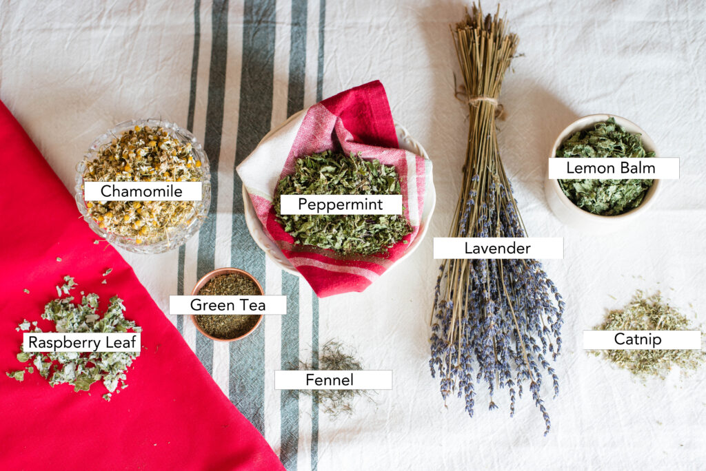 List of herbs needed for peppermint herbal tea blends