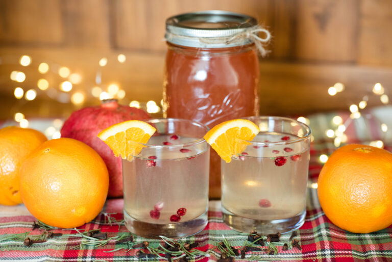 old-fashioned Christmas cocktail shrub