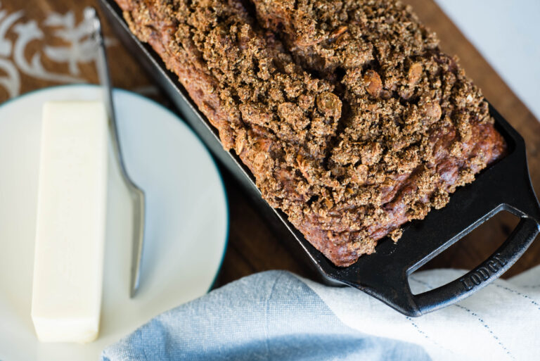 Simple Gluten-Free Banana Bread with Pumpkin Seed Crumble