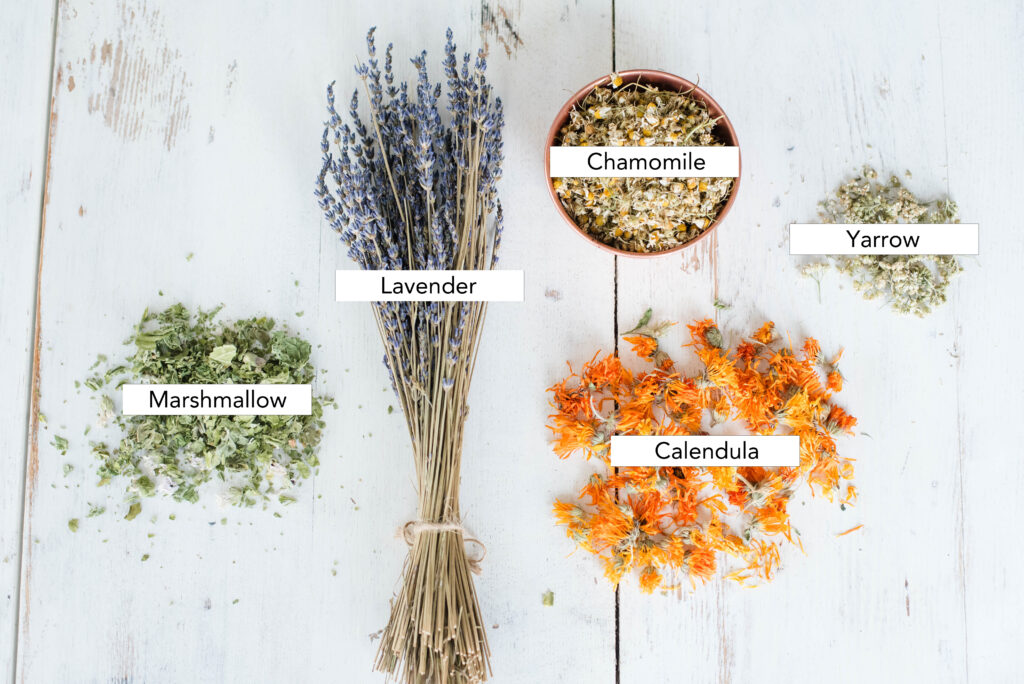 Herbs needed for a simple herbal salve