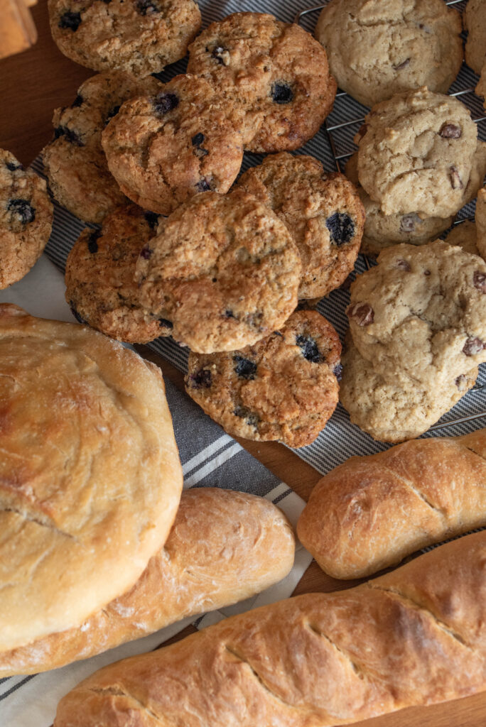 Muffins, cookies and bread all made with a sourdough starter