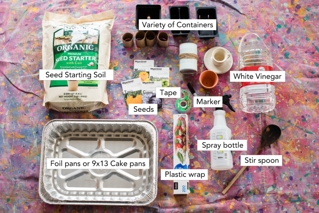 Items needed to seed start indoors
