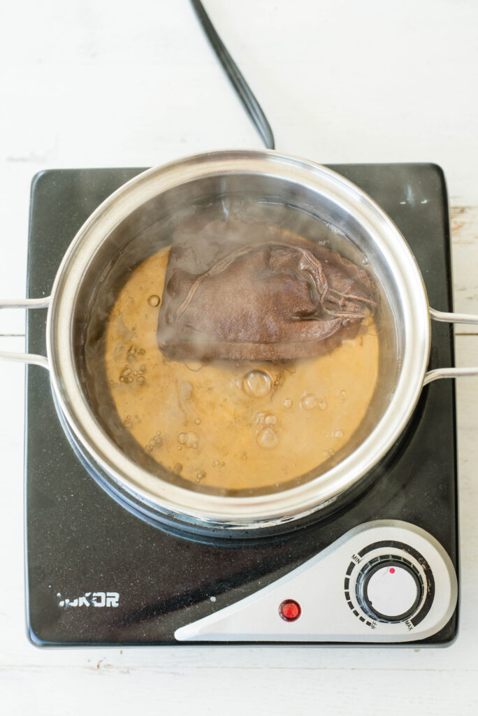 Dandelion root steeping