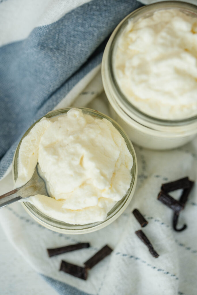 Fresh homemade whipped cream
