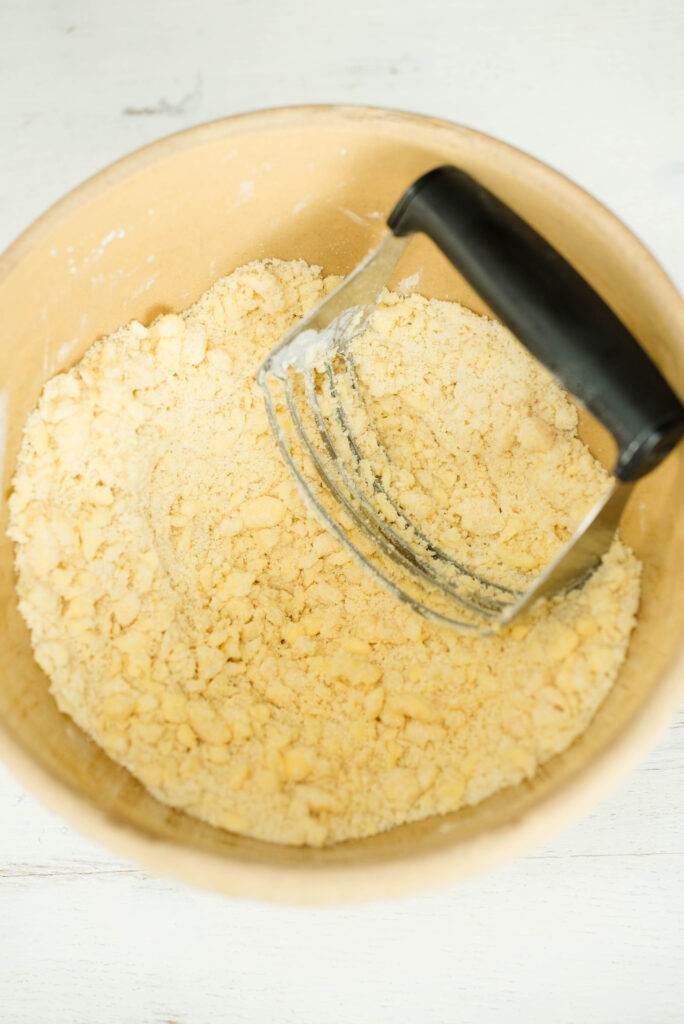 Butter cut in for pie crust dough