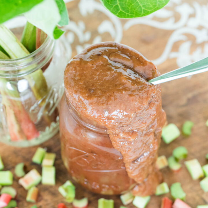 Homemade Barbecue Sauce with Rhubarb